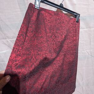Fashion Bug Red Vampire Detailed Skirt